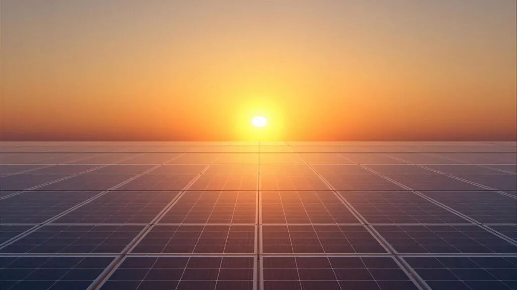 Website banner featuring the text 'Unlock the Power of Solar Energy' and 'Unbiased analysis and deep-dive reviews from a Solar Energy Researcher, providing you with data-driven system comparisons and future-proof energy solutions.' The background shows a grid of solar panels under a sunset, with a 'Learn More' button. This image promotes solar energy research and solutions.